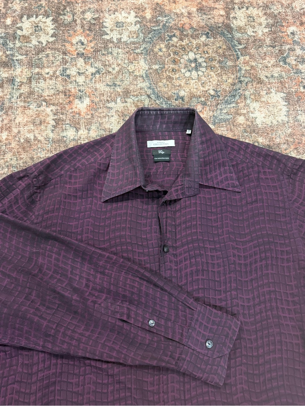Versace Collection City Shirt Mens 43 17 long sleeve button down